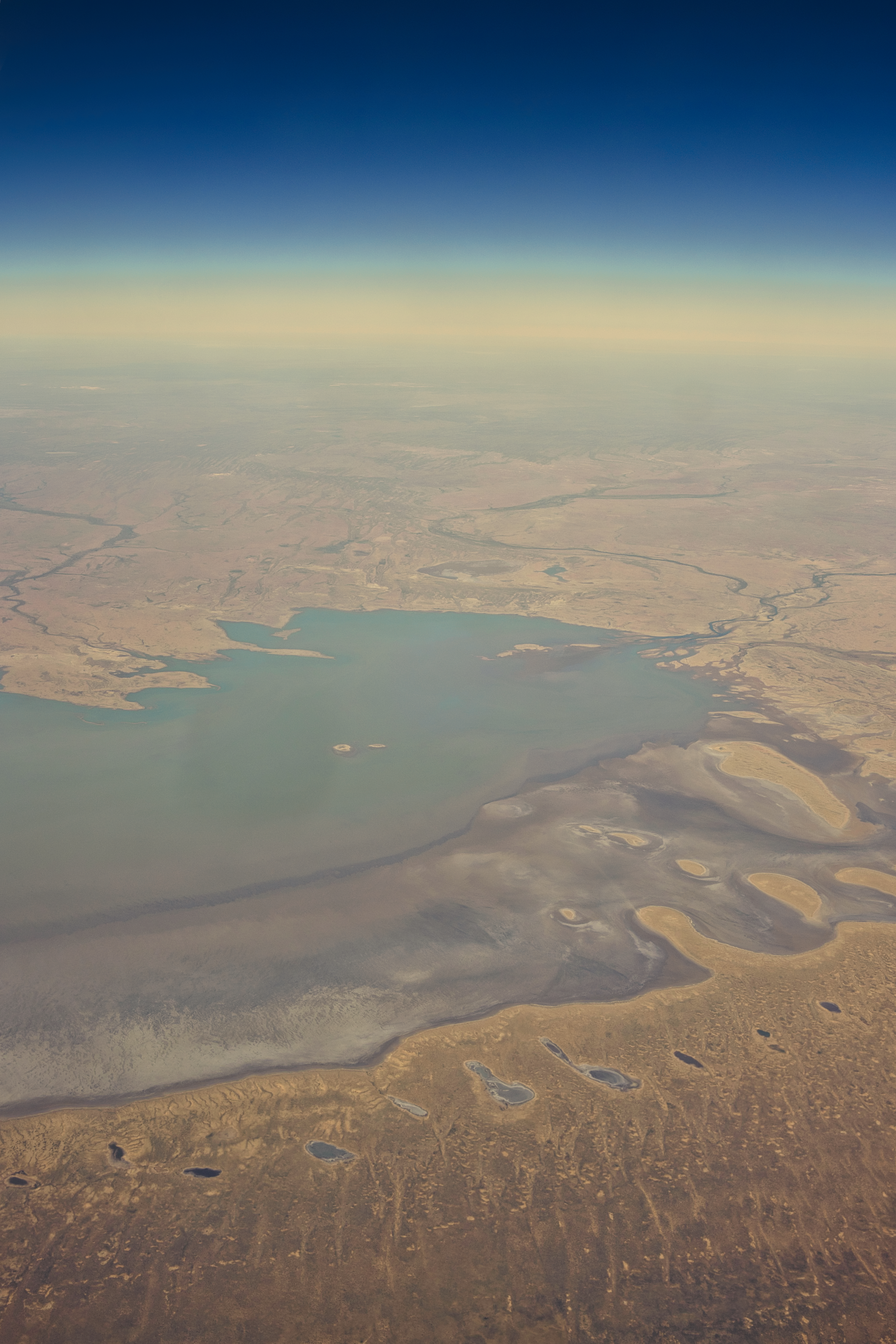 Lake and river, inland Western Australia